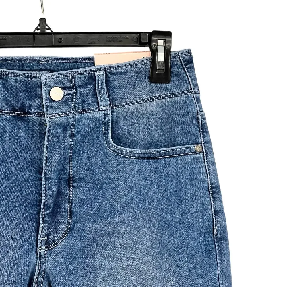 NYDJ Womens Cool Embrace Major Wide Leg Capri Jeans Size 8L Compass Blue NWT_5